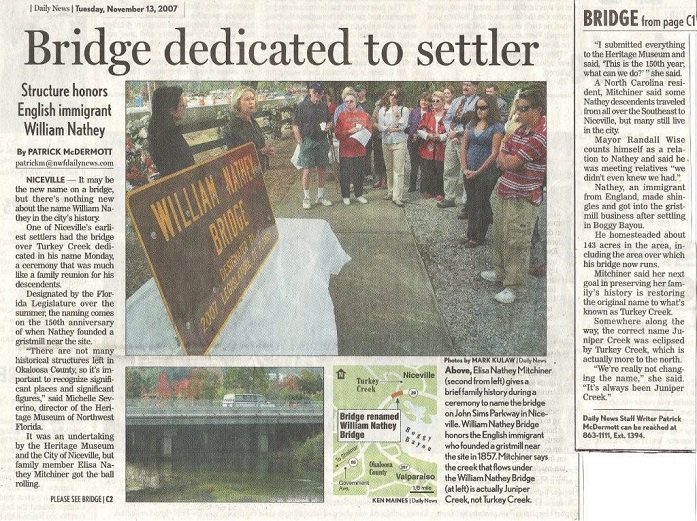 Nathey Bridge Dedication 2007