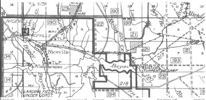 1933 Choctawhatchee National Forest Map